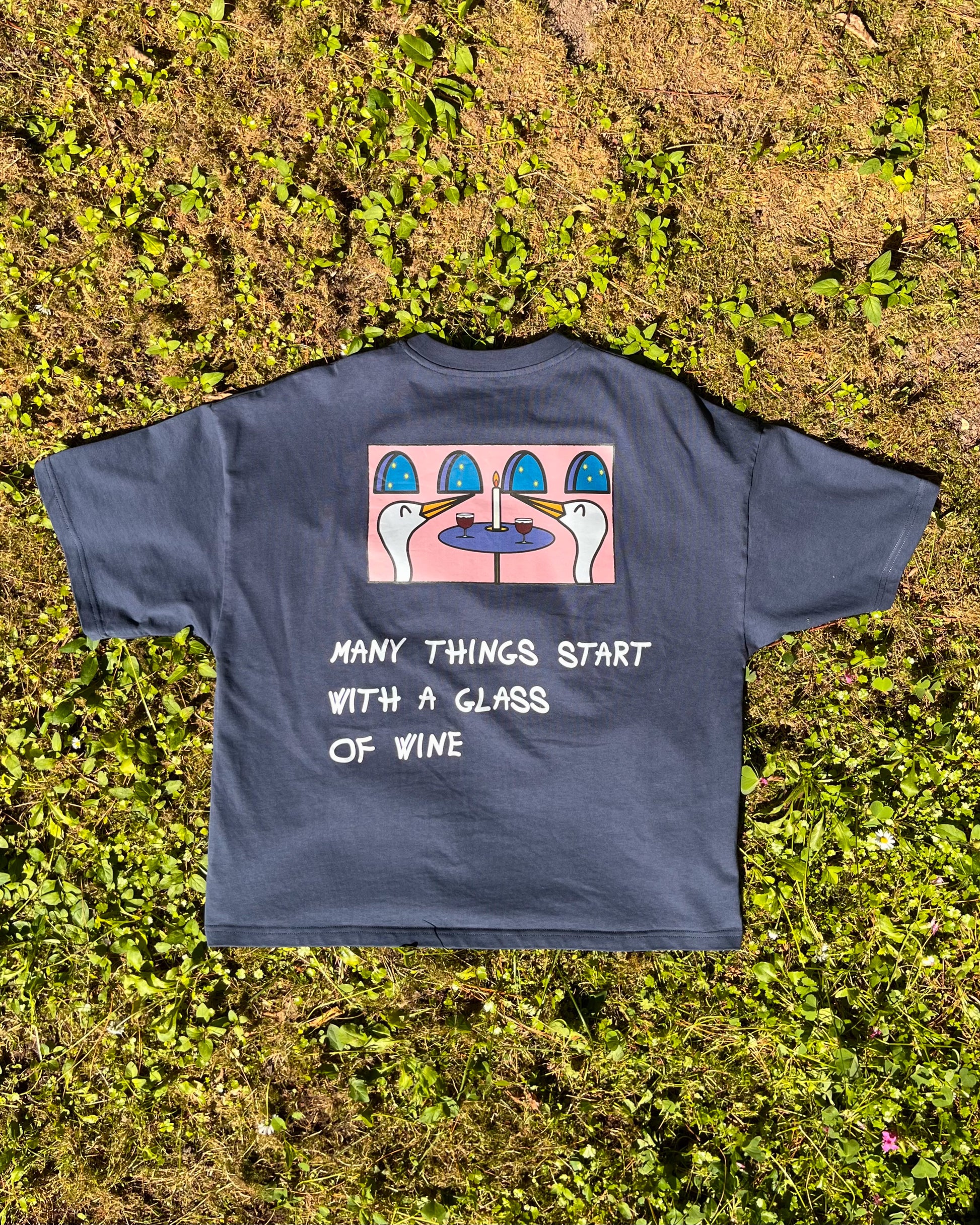 05. "WINE" - Loose-Fit Tee Navy